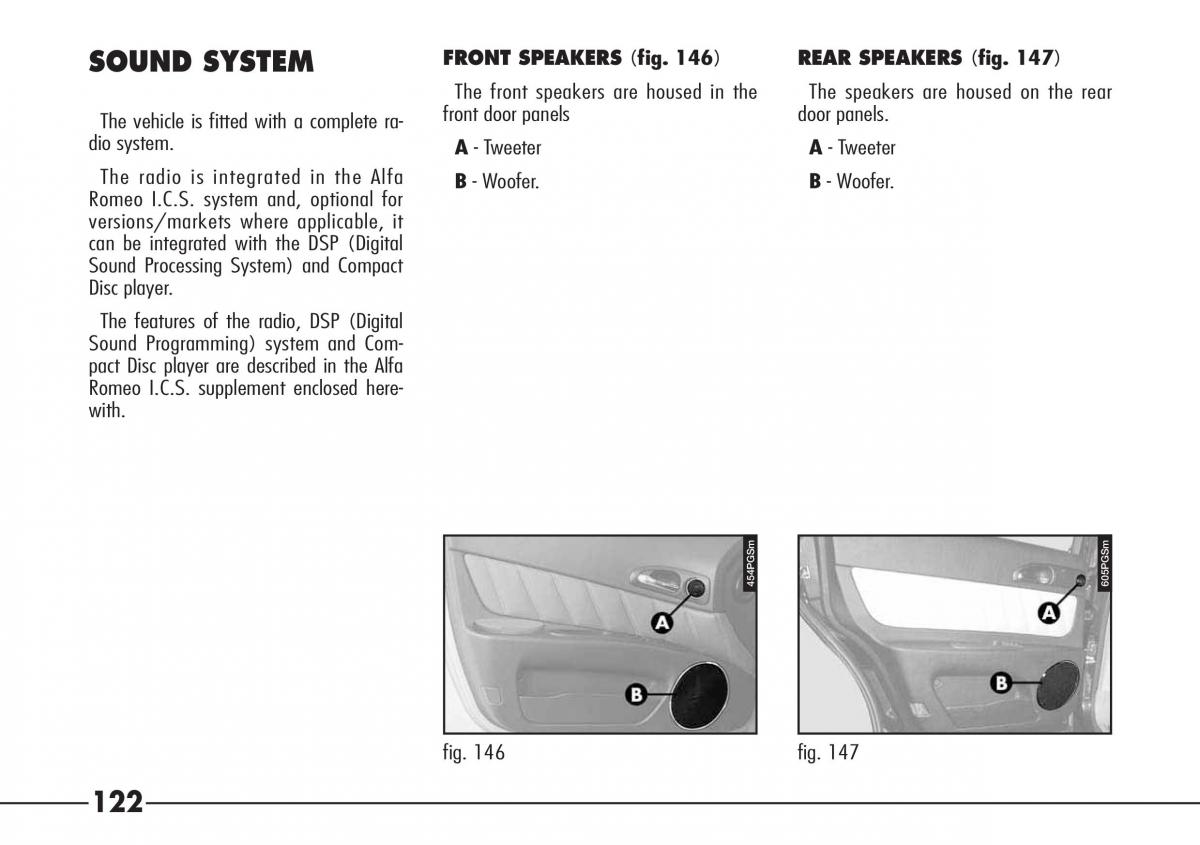 Alfa Romeo 166 owners manual / page 123