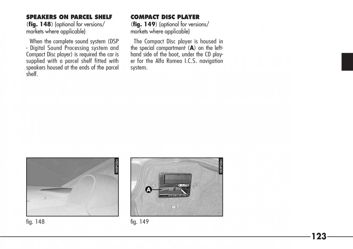 Alfa Romeo 166 owners manual / page 124