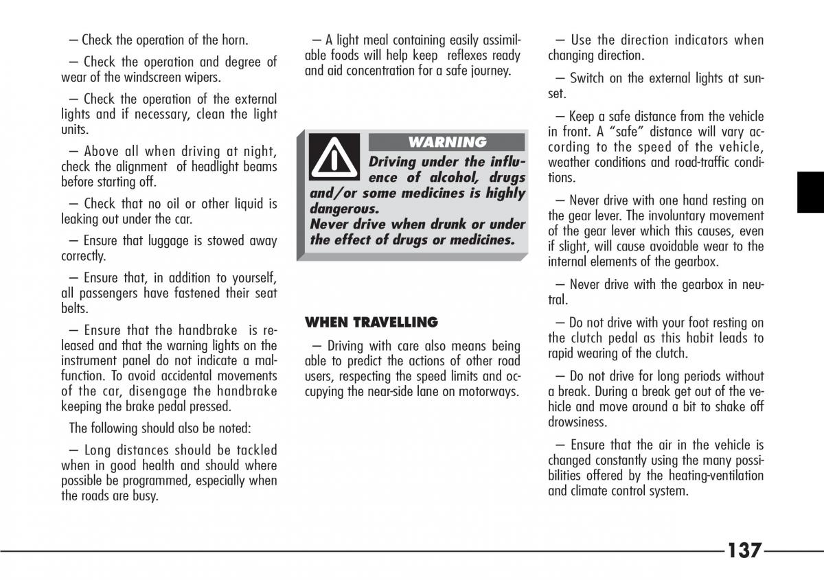 Alfa Romeo 166 owners manual / page 138