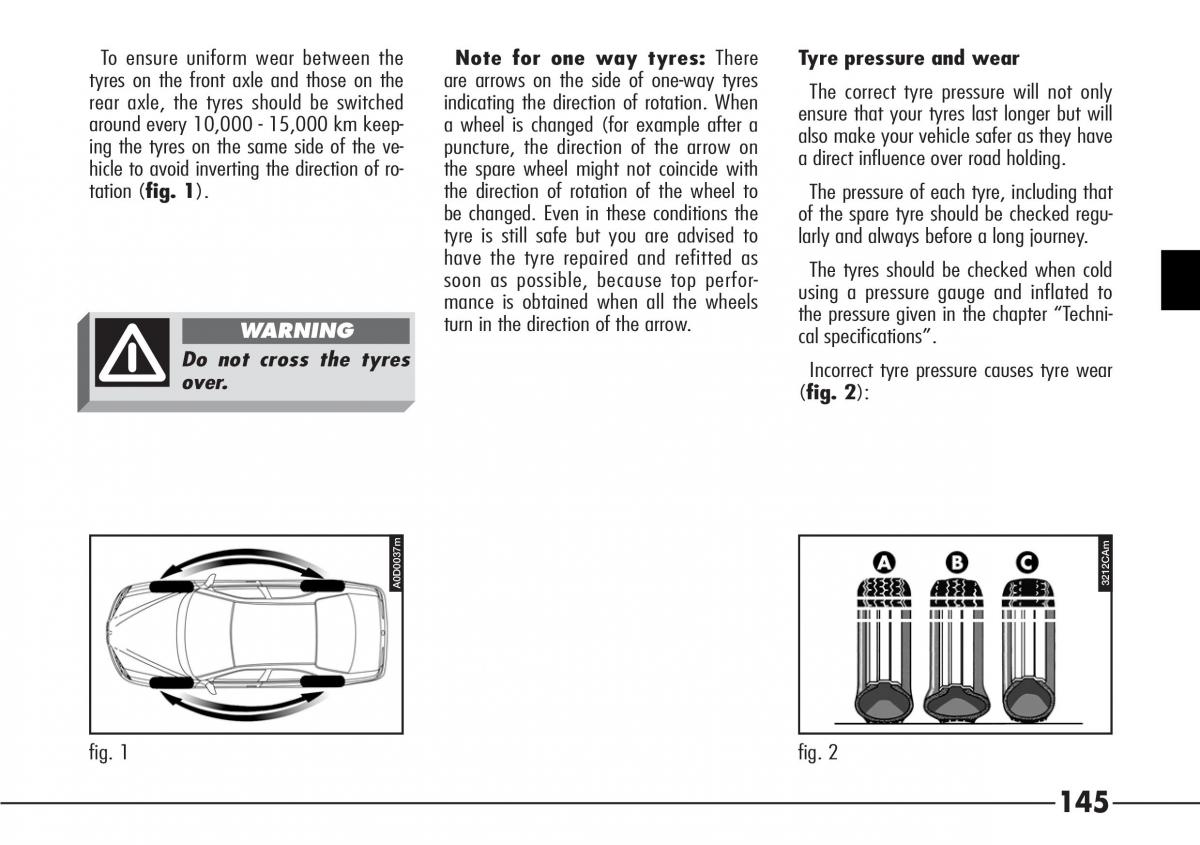 Alfa Romeo 166 owners manual / page 146