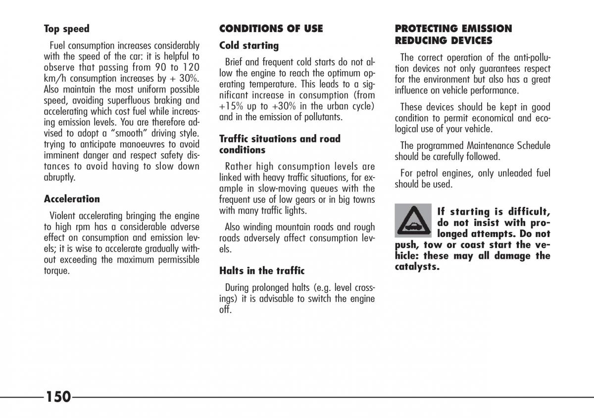 Alfa Romeo 166 owners manual / page 151