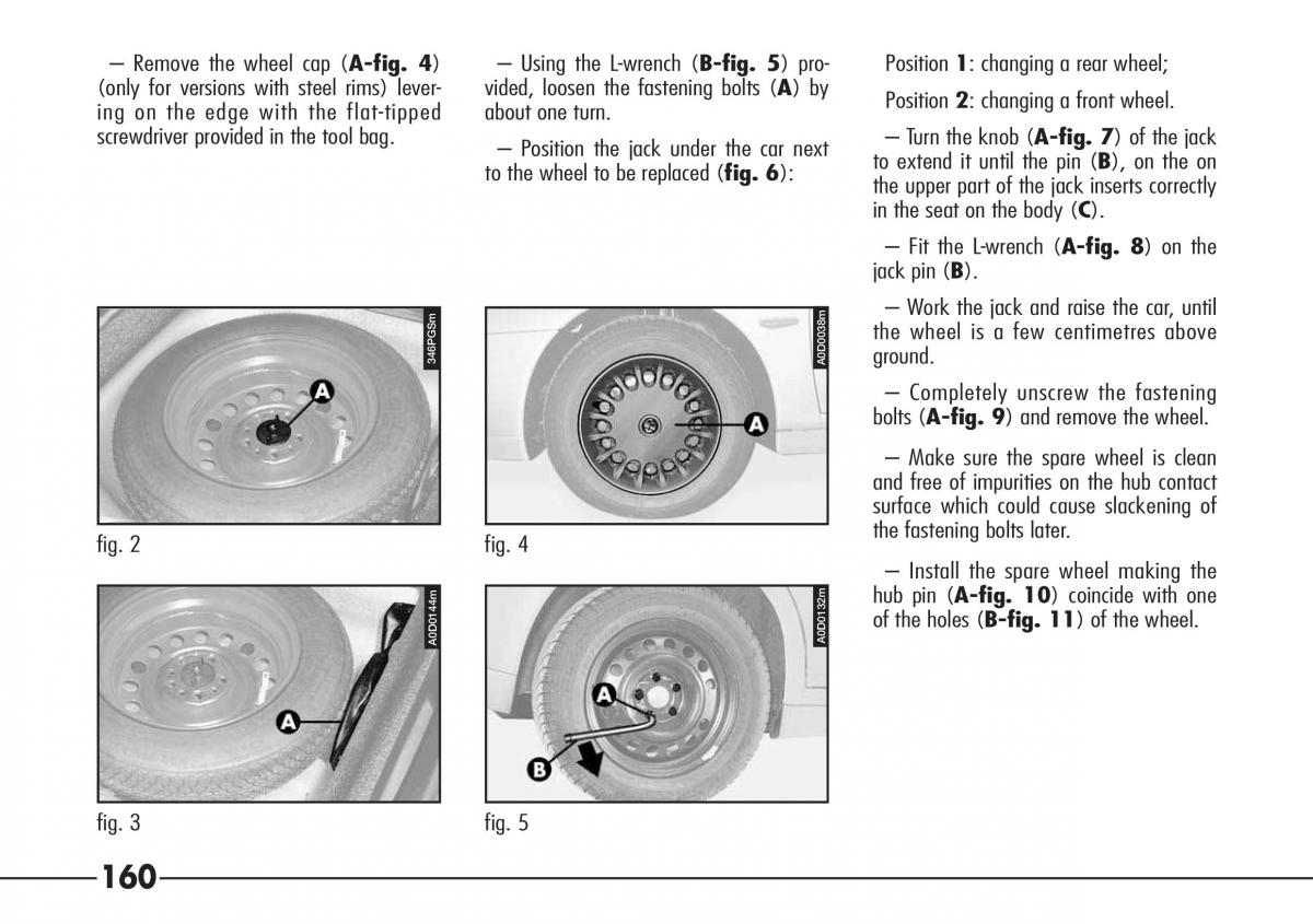 Alfa Romeo 166 owners manual / page 161