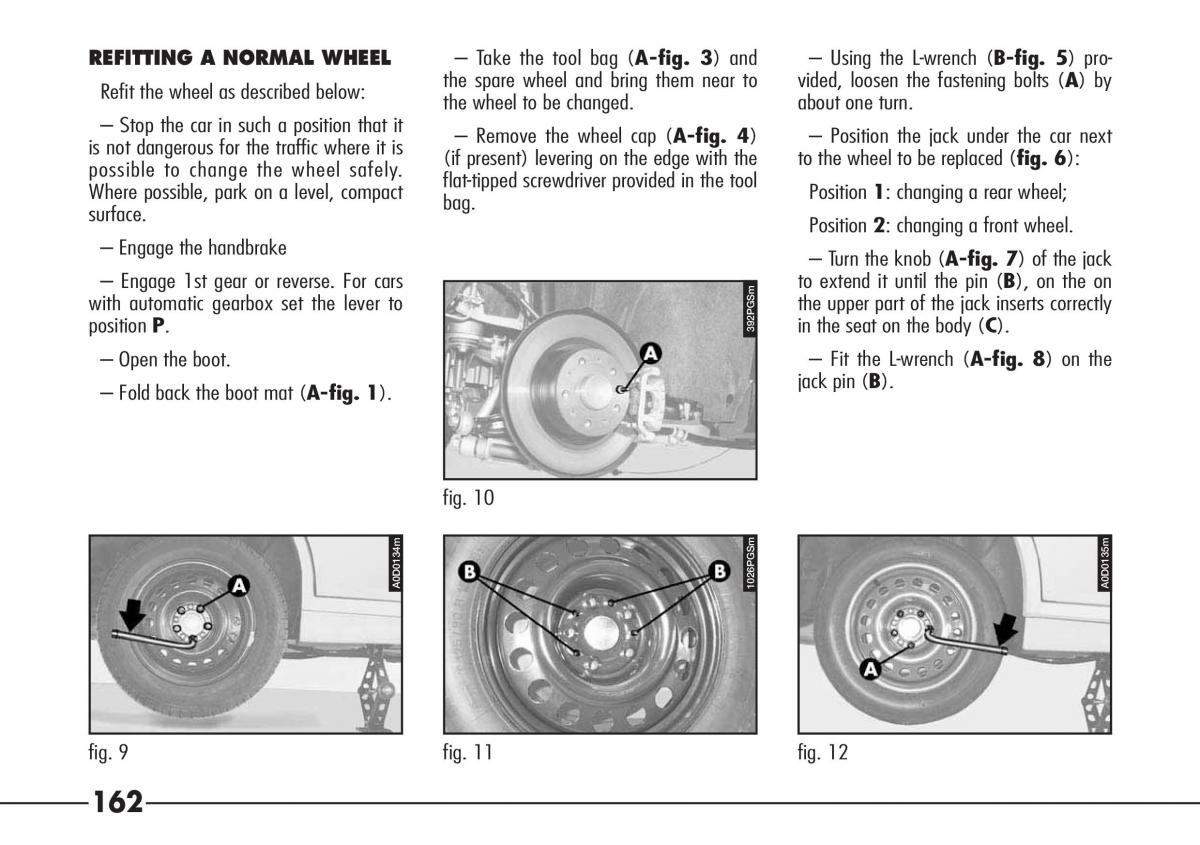 Alfa Romeo 166 owners manual / page 163