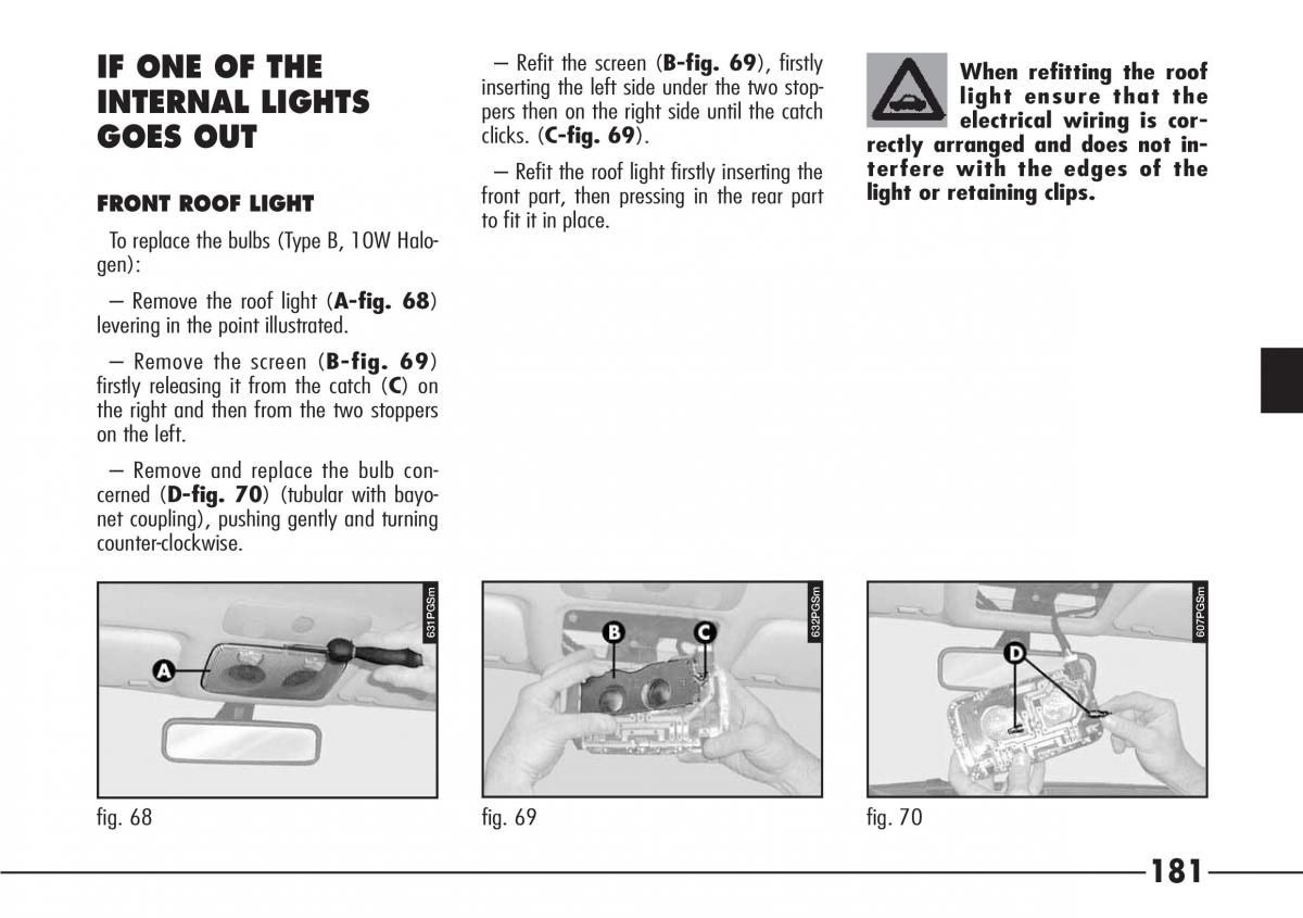 Alfa Romeo 166 owners manual / page 182