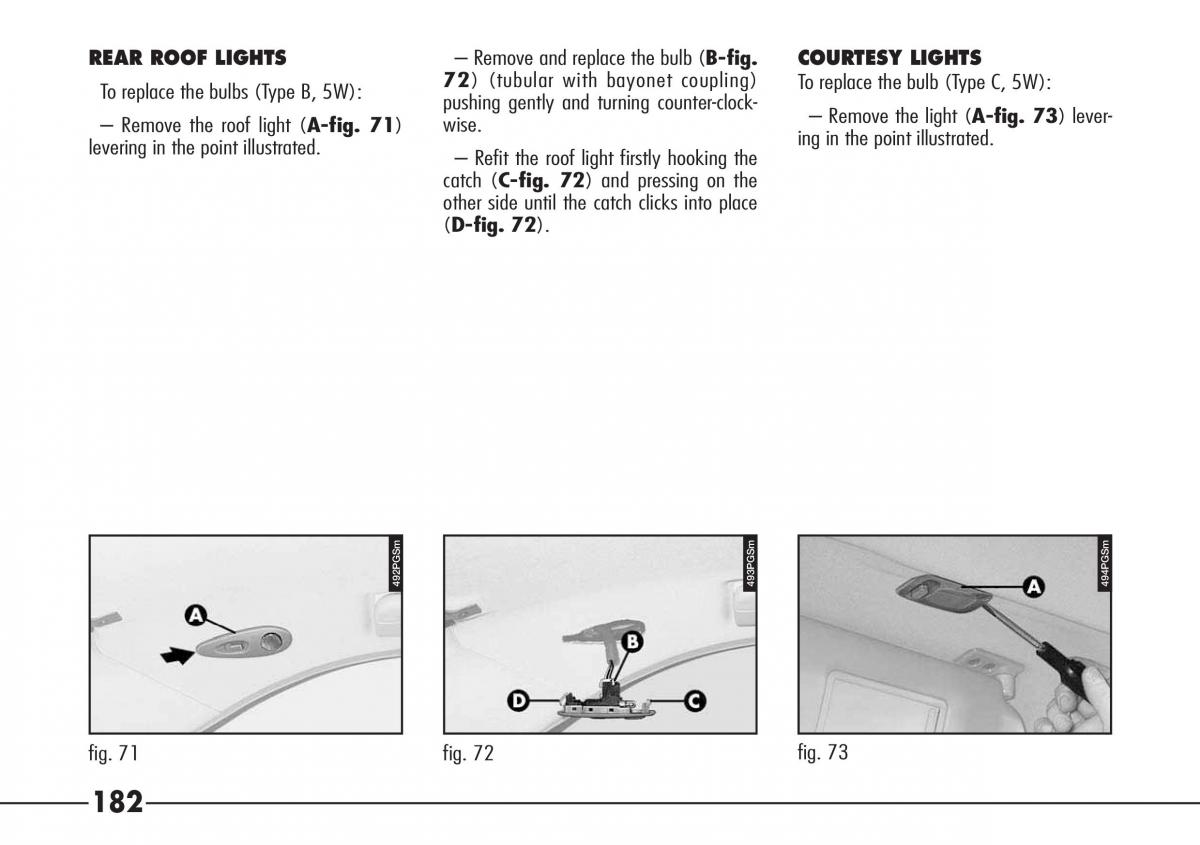 Alfa Romeo 166 owners manual / page 183