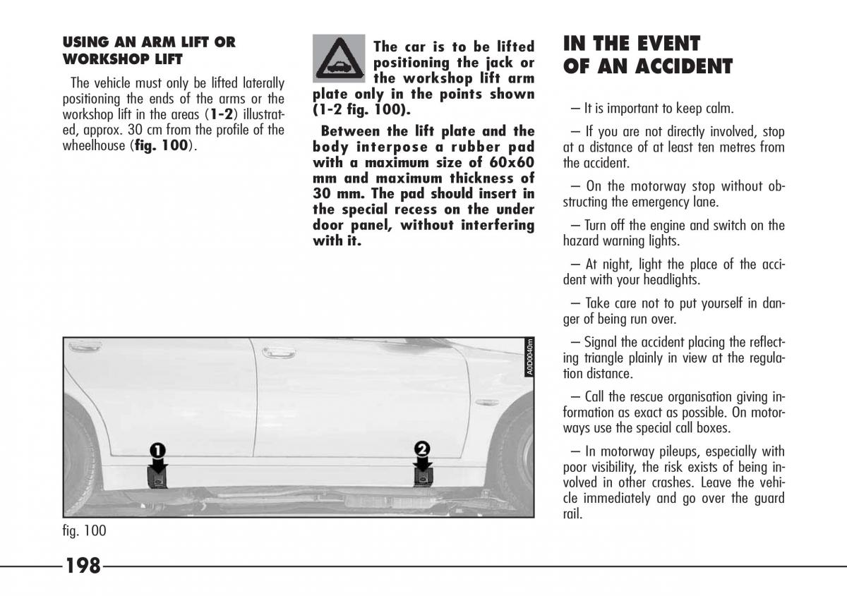 Alfa Romeo 166 owners manual / page 199