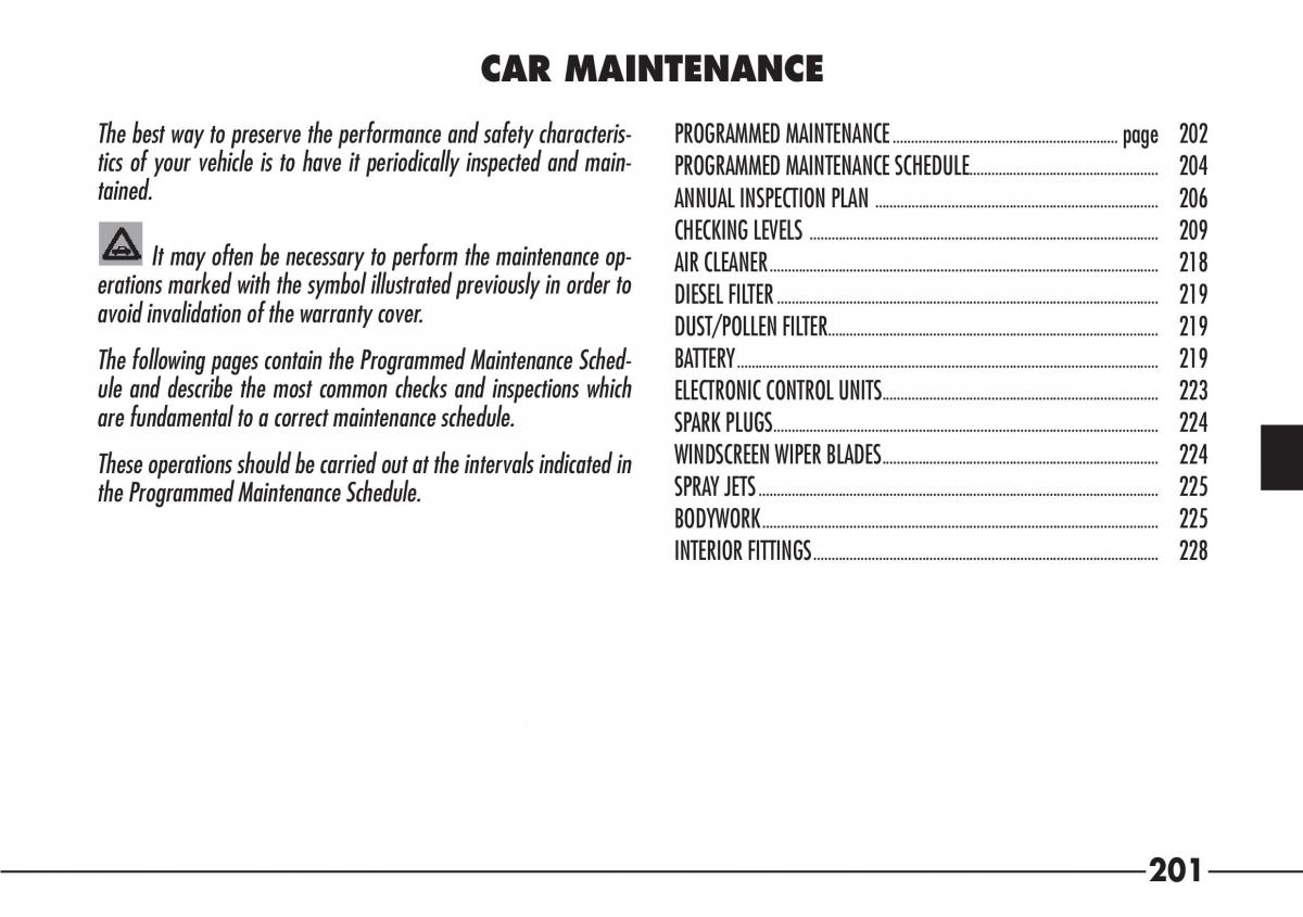 Alfa Romeo 166 owners manual / page 202