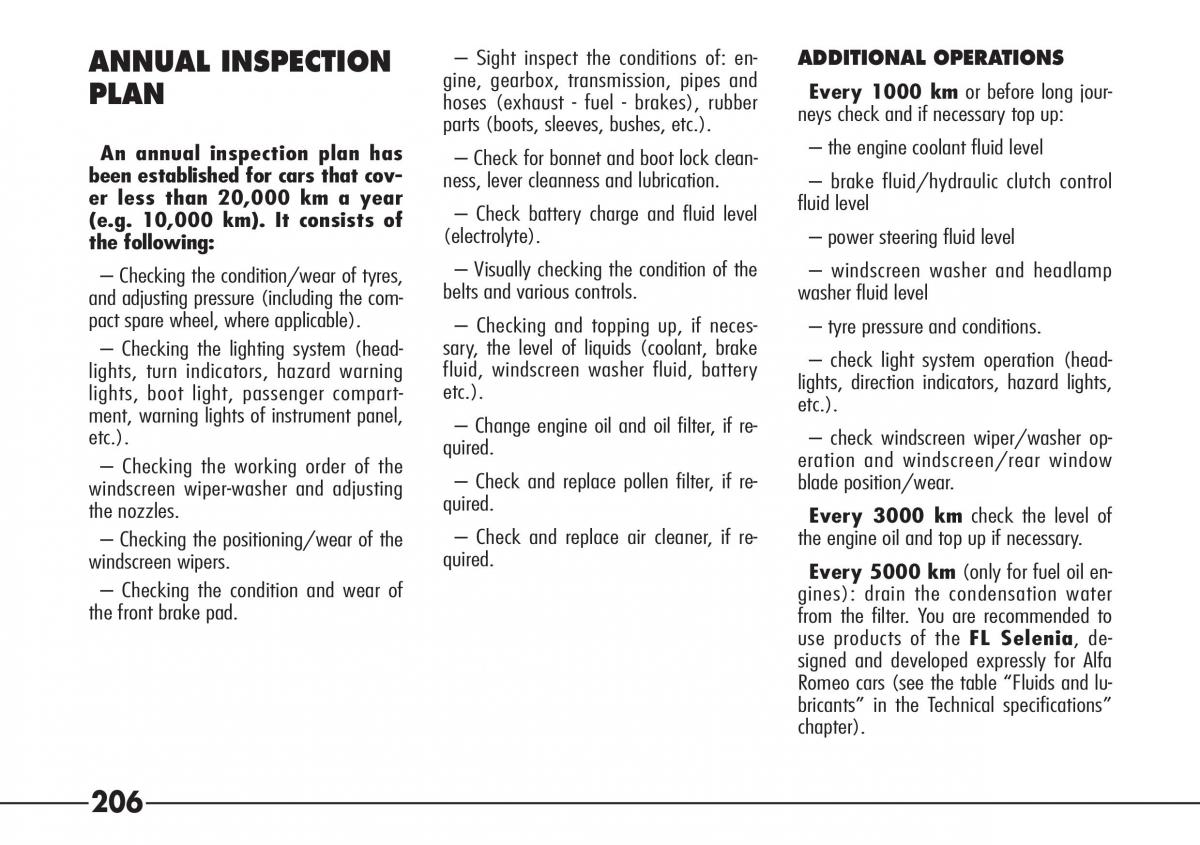 Alfa Romeo 166 owners manual / page 207