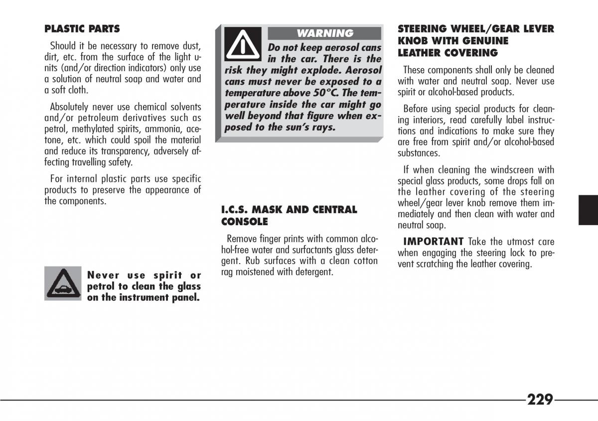 Alfa Romeo 166 owners manual / page 230