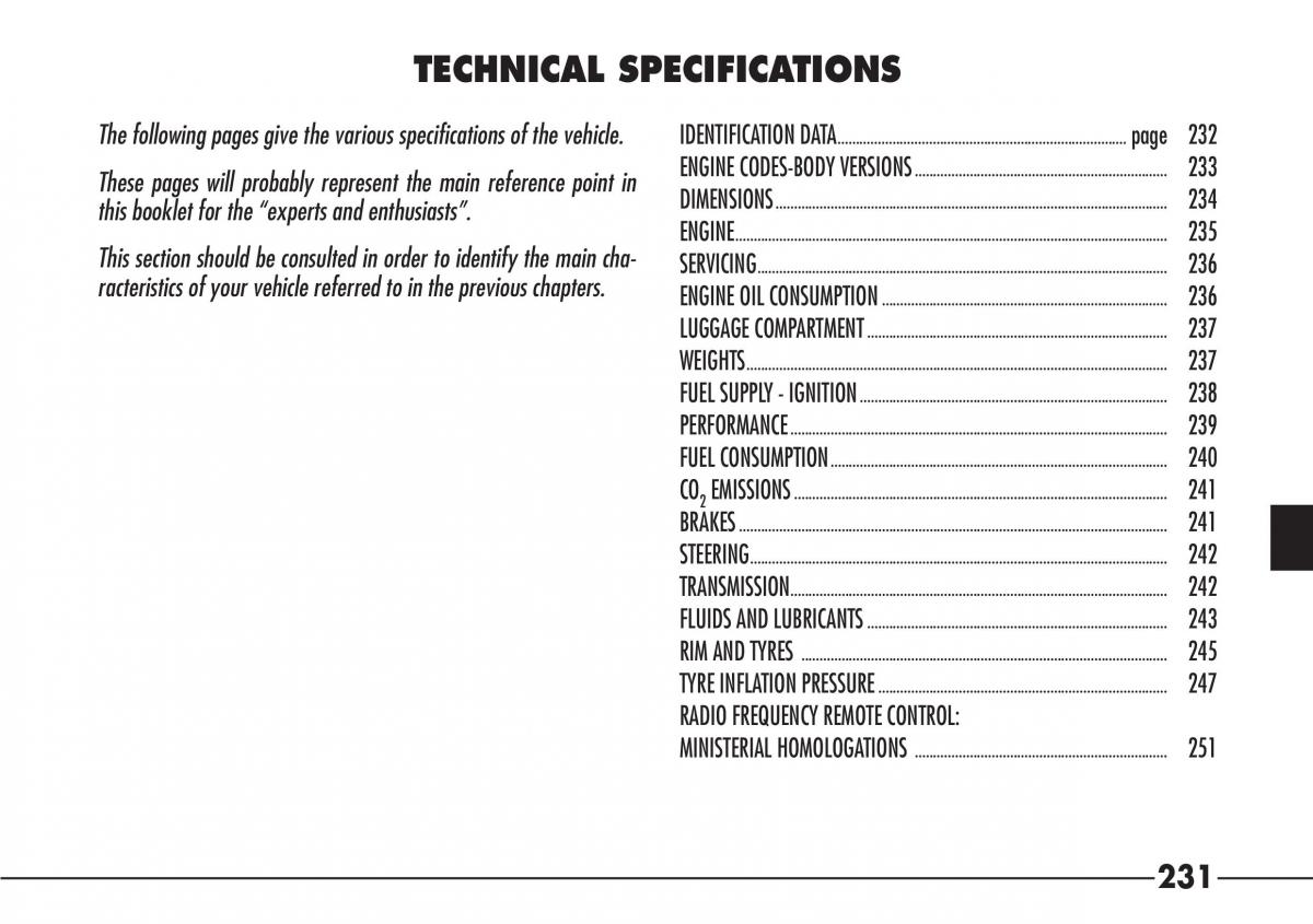 Alfa Romeo 166 owners manual / page 232