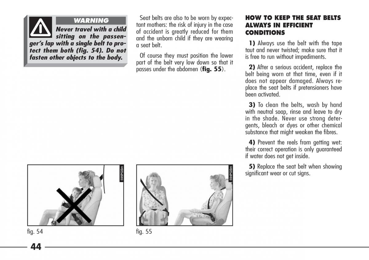 Alfa Romeo 166 owners manual / page 45