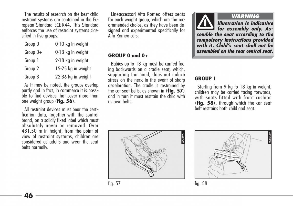 Alfa Romeo 166 owners manual / page 47