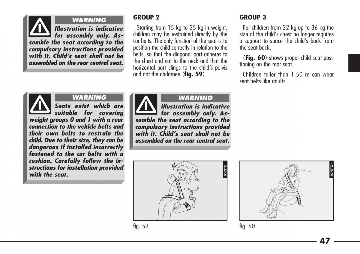 Alfa Romeo 166 owners manual / page 48