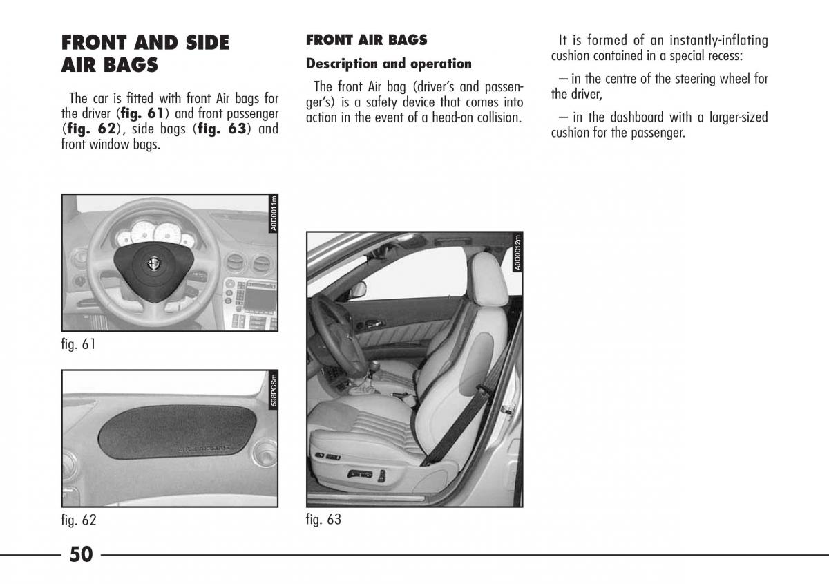 Alfa Romeo 166 owners manual / page 51