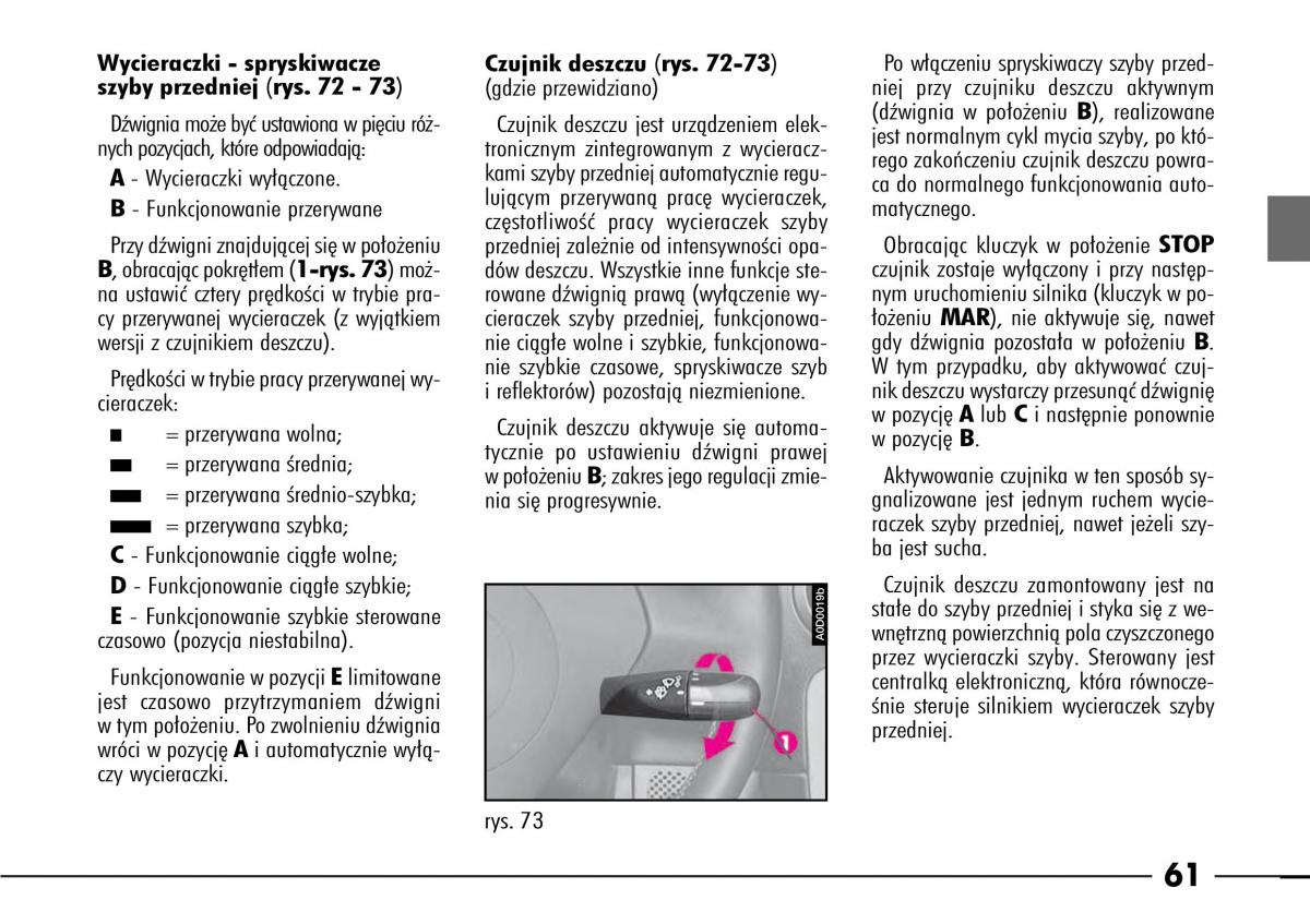 Alfa Romeo 166 instrukcja obslugi / page 62