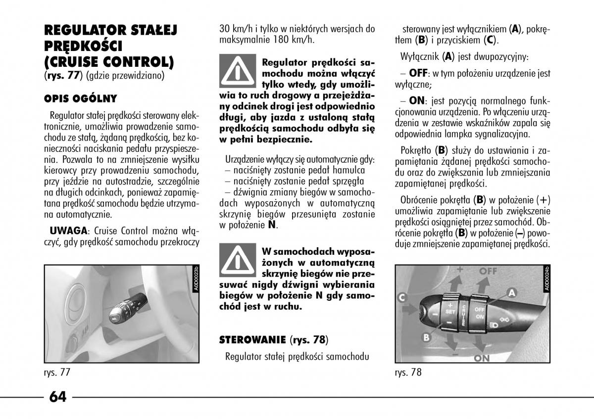 Alfa Romeo 166 instrukcja obslugi / page 65