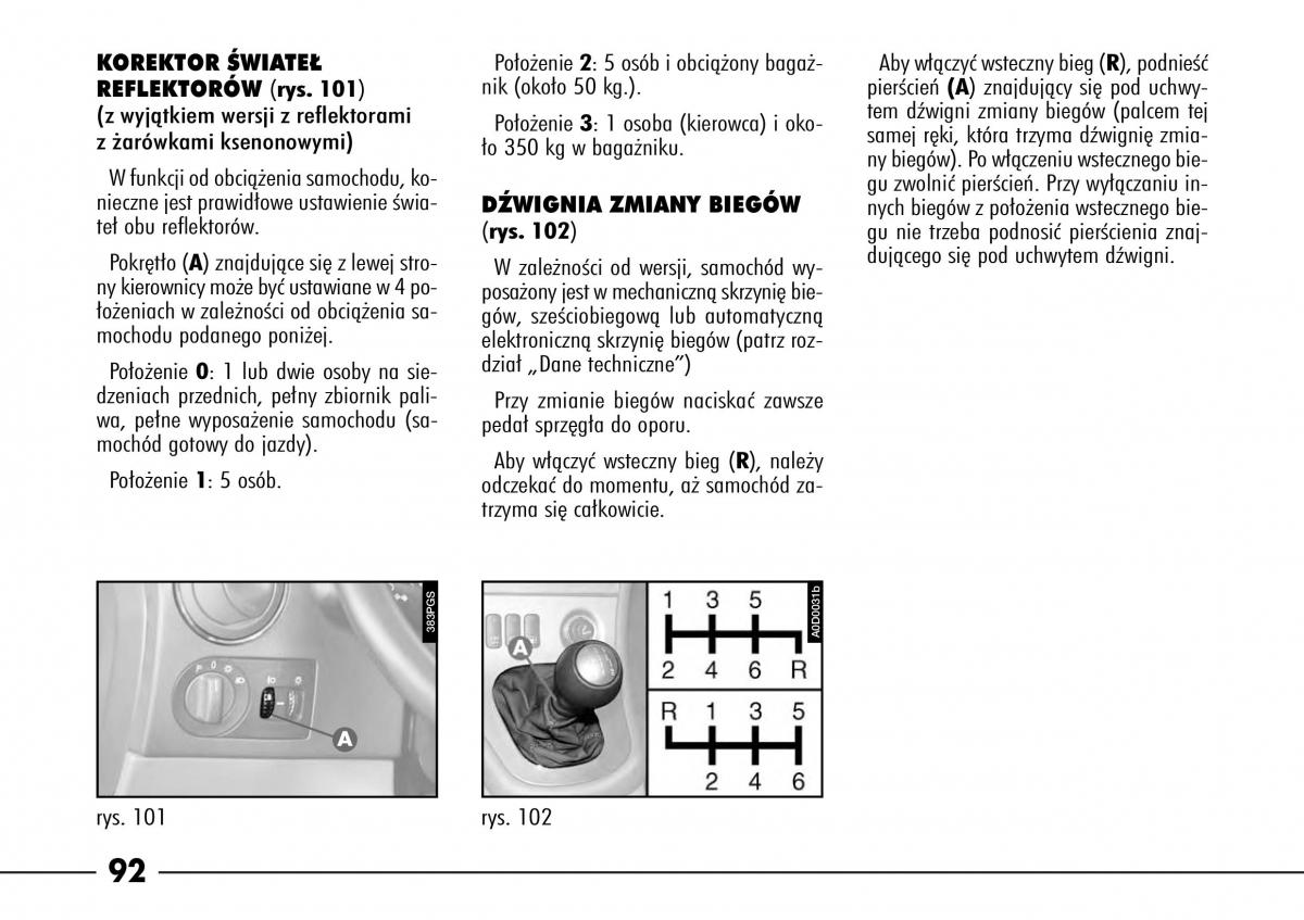 Alfa Romeo 166 instrukcja obslugi / page 93