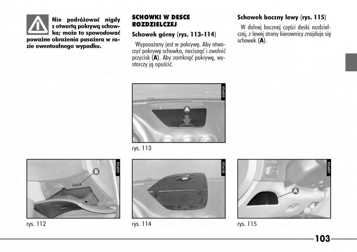 Alfa Romeo 166 instrukcja obslugi / page 104