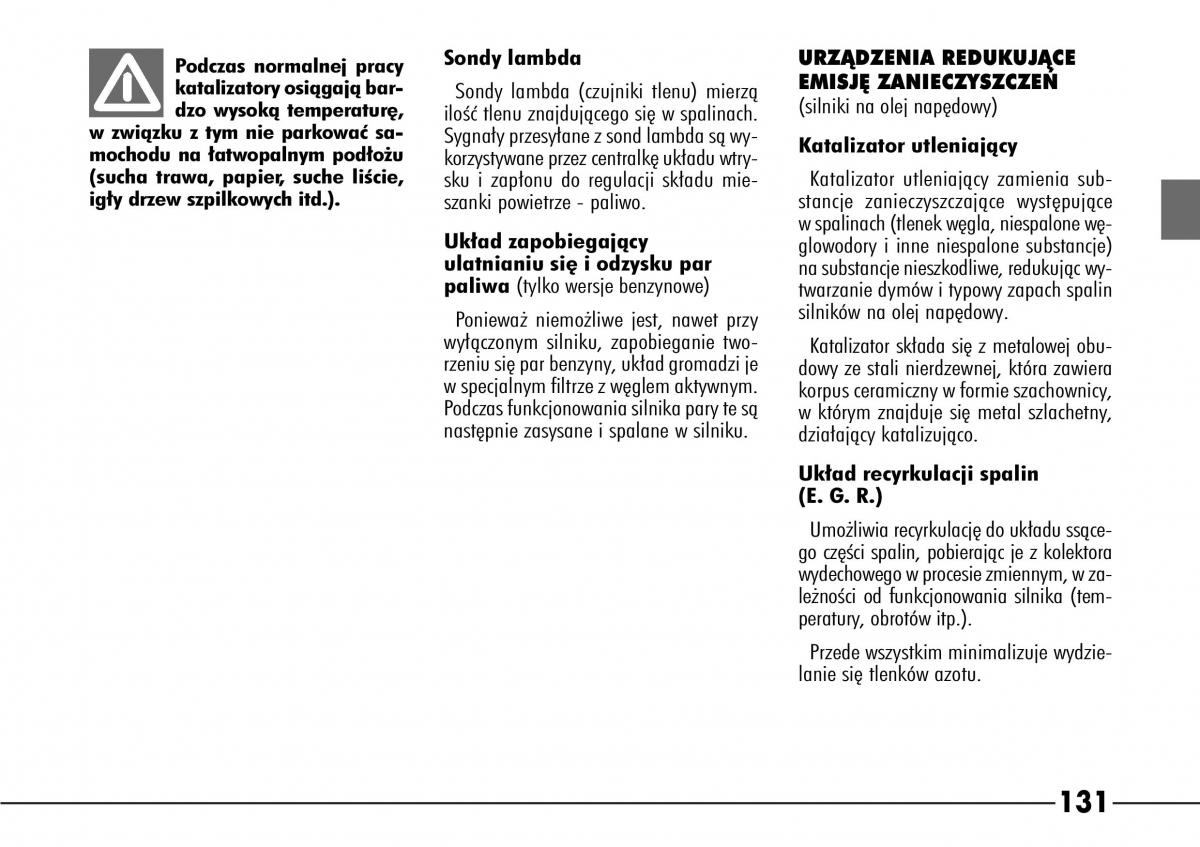 Alfa Romeo 166 instrukcja obslugi / page 132