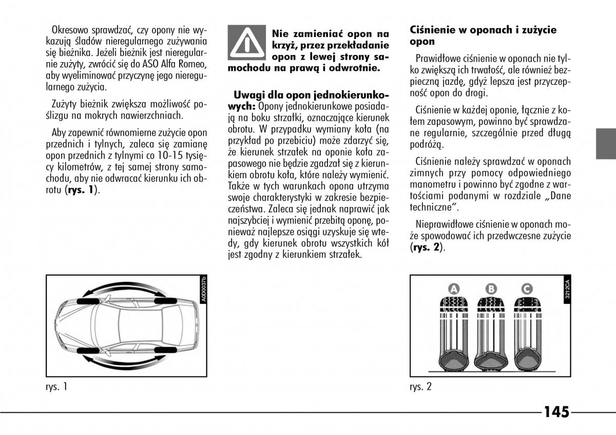 Alfa Romeo 166 instrukcja obslugi / page 146