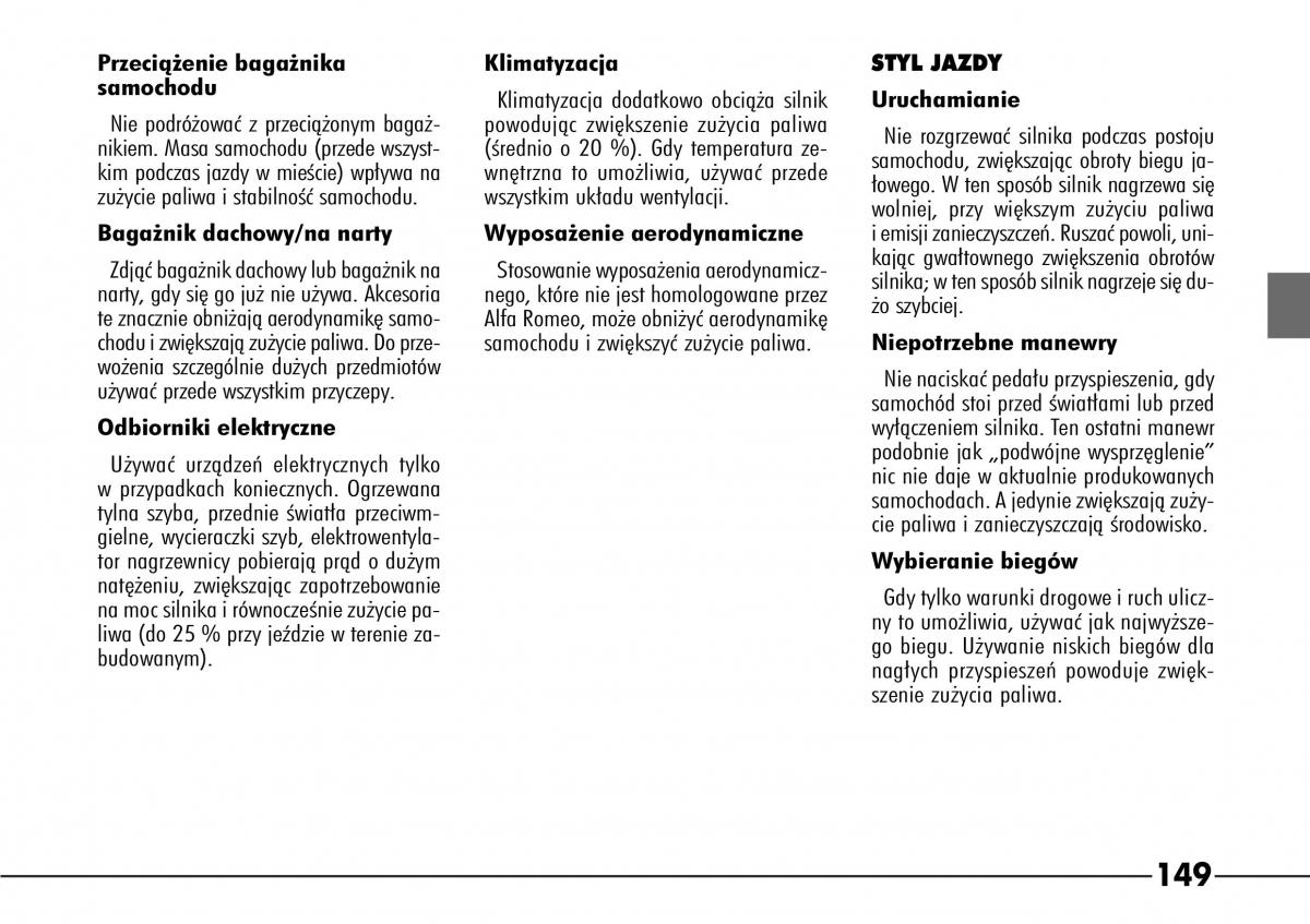 Alfa Romeo 166 instrukcja obslugi / page 150