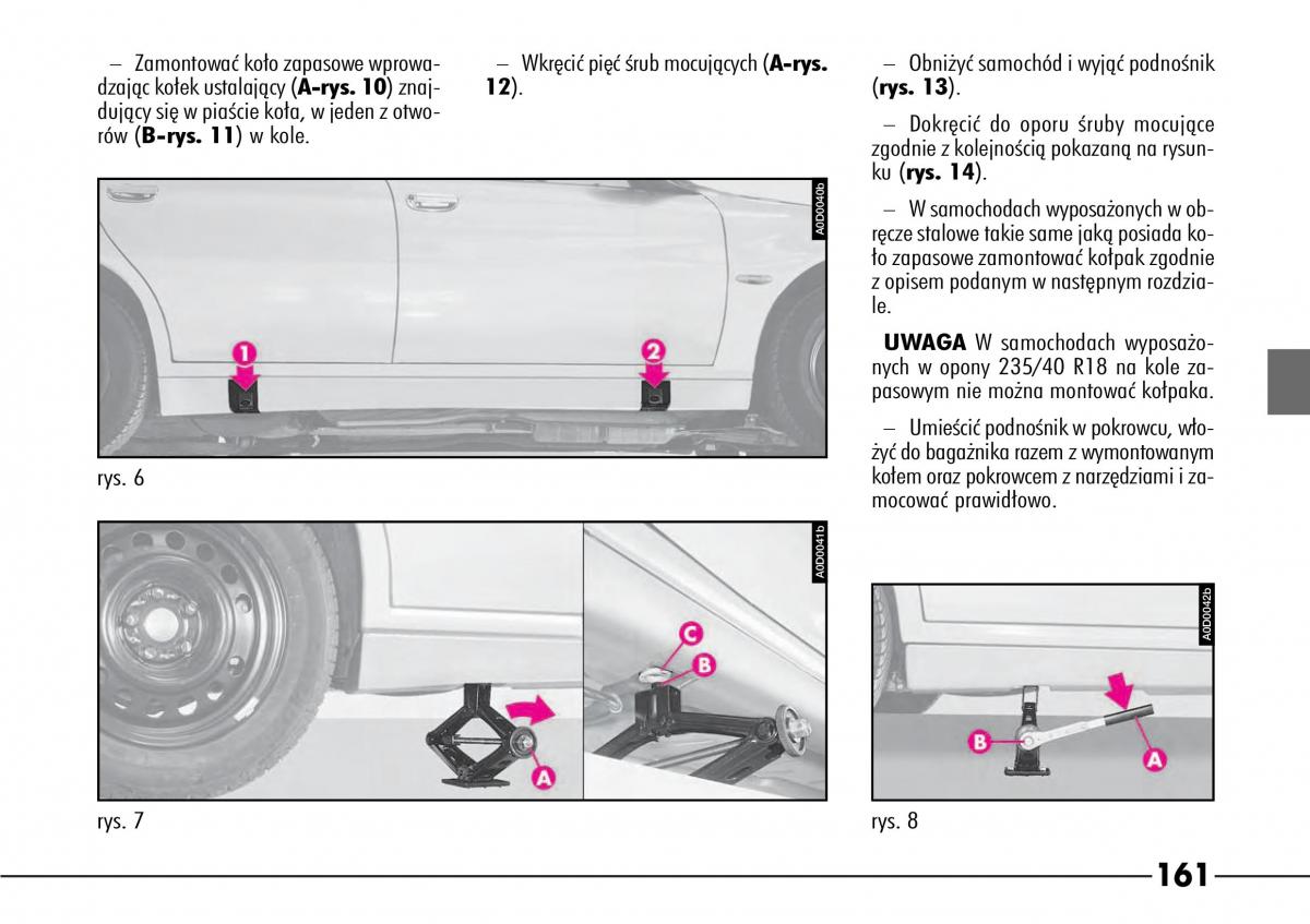 Alfa Romeo 166 instrukcja obslugi / page 162