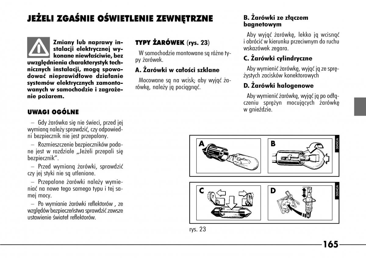 Alfa Romeo 166 instrukcja obslugi / page 166