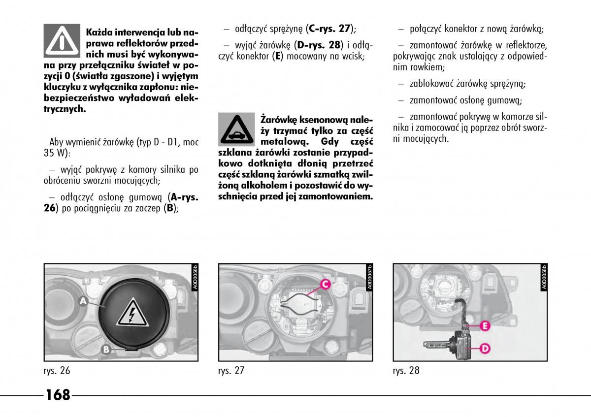 Alfa Romeo 166 instrukcja obslugi / page 169