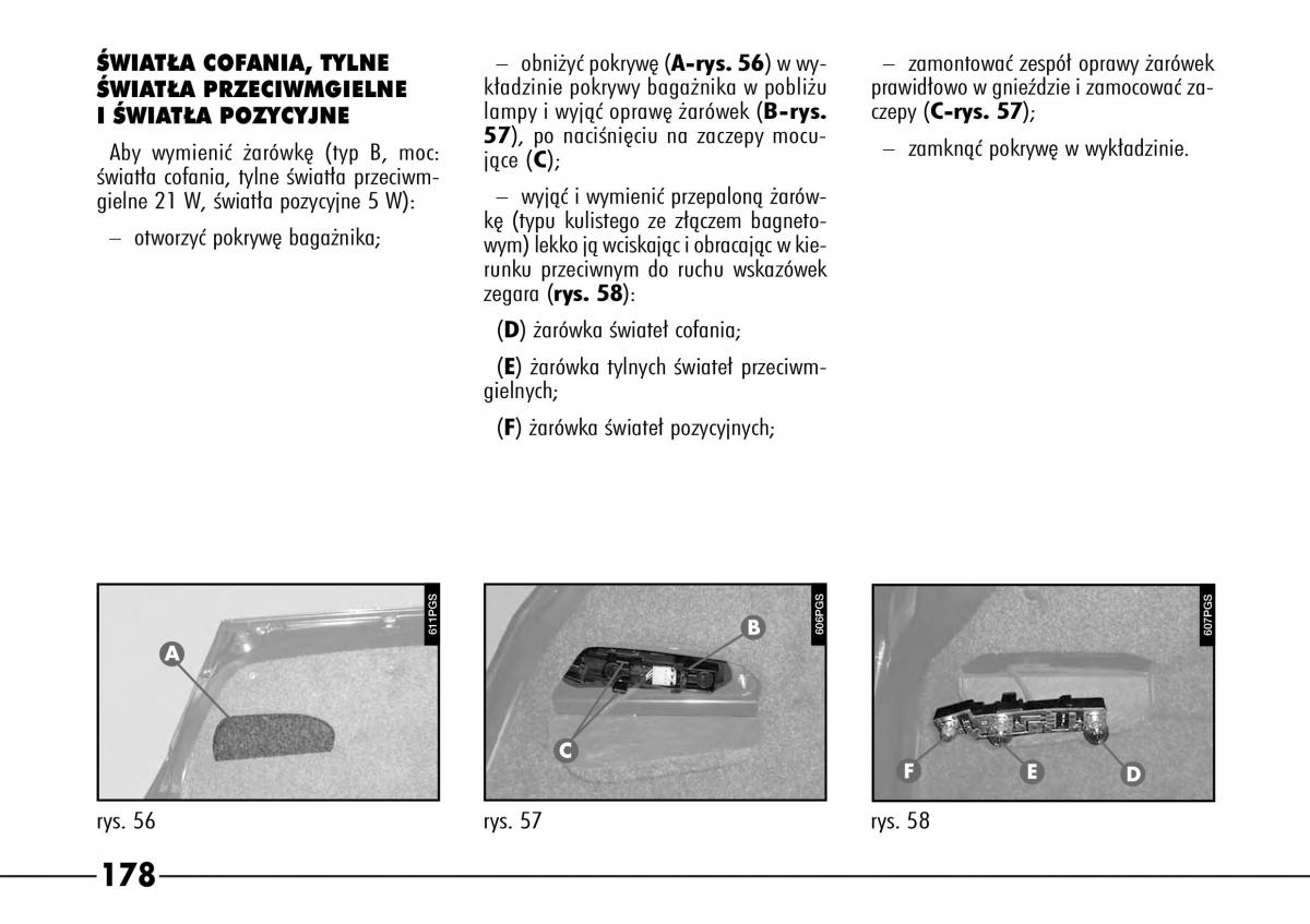 Alfa Romeo 166 instrukcja obslugi / page 179