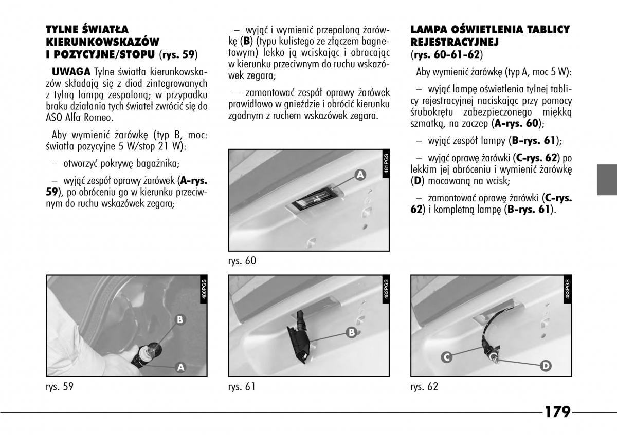 Alfa Romeo 166 instrukcja obslugi / page 180