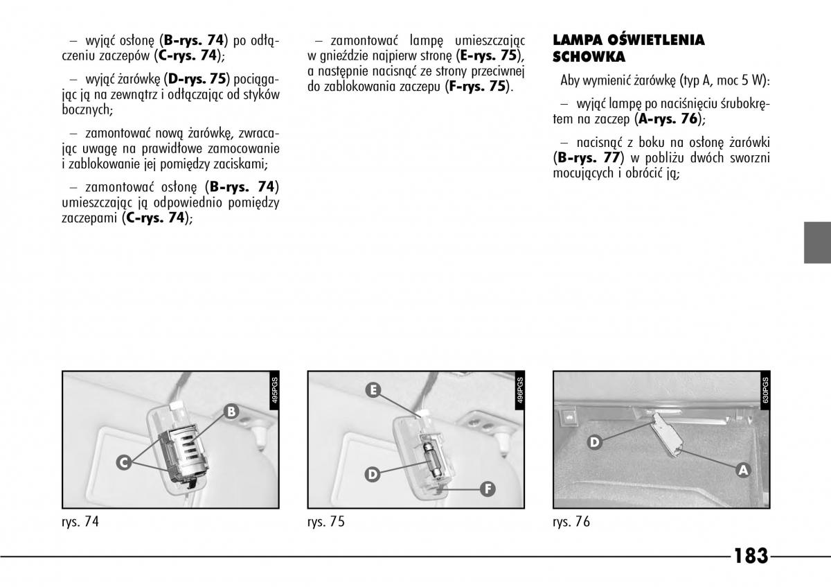 Alfa Romeo 166 instrukcja obslugi / page 184