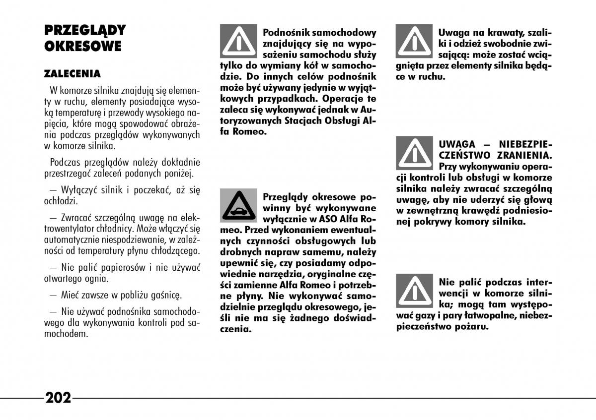 Alfa Romeo 166 instrukcja obslugi / page 203