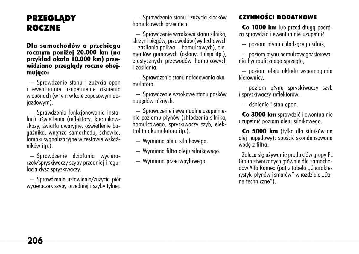 Alfa Romeo 166 instrukcja obslugi / page 207