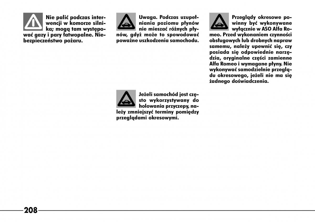 Alfa Romeo 166 instrukcja obslugi / page 209