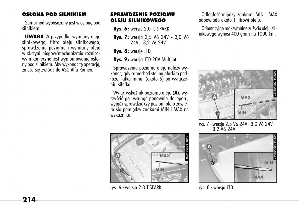 Alfa Romeo 166 instrukcja obslugi / page 215