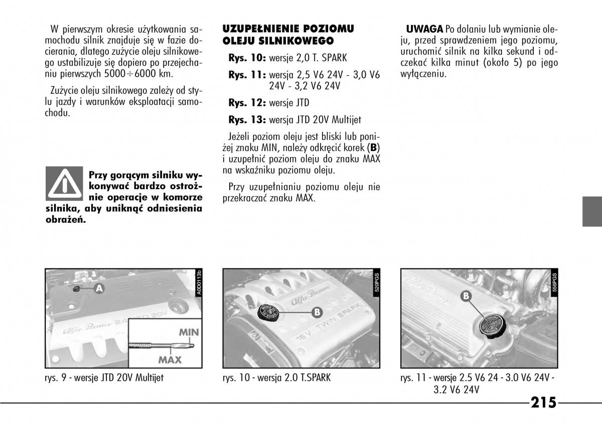 Alfa Romeo 166 instrukcja obslugi / page 216