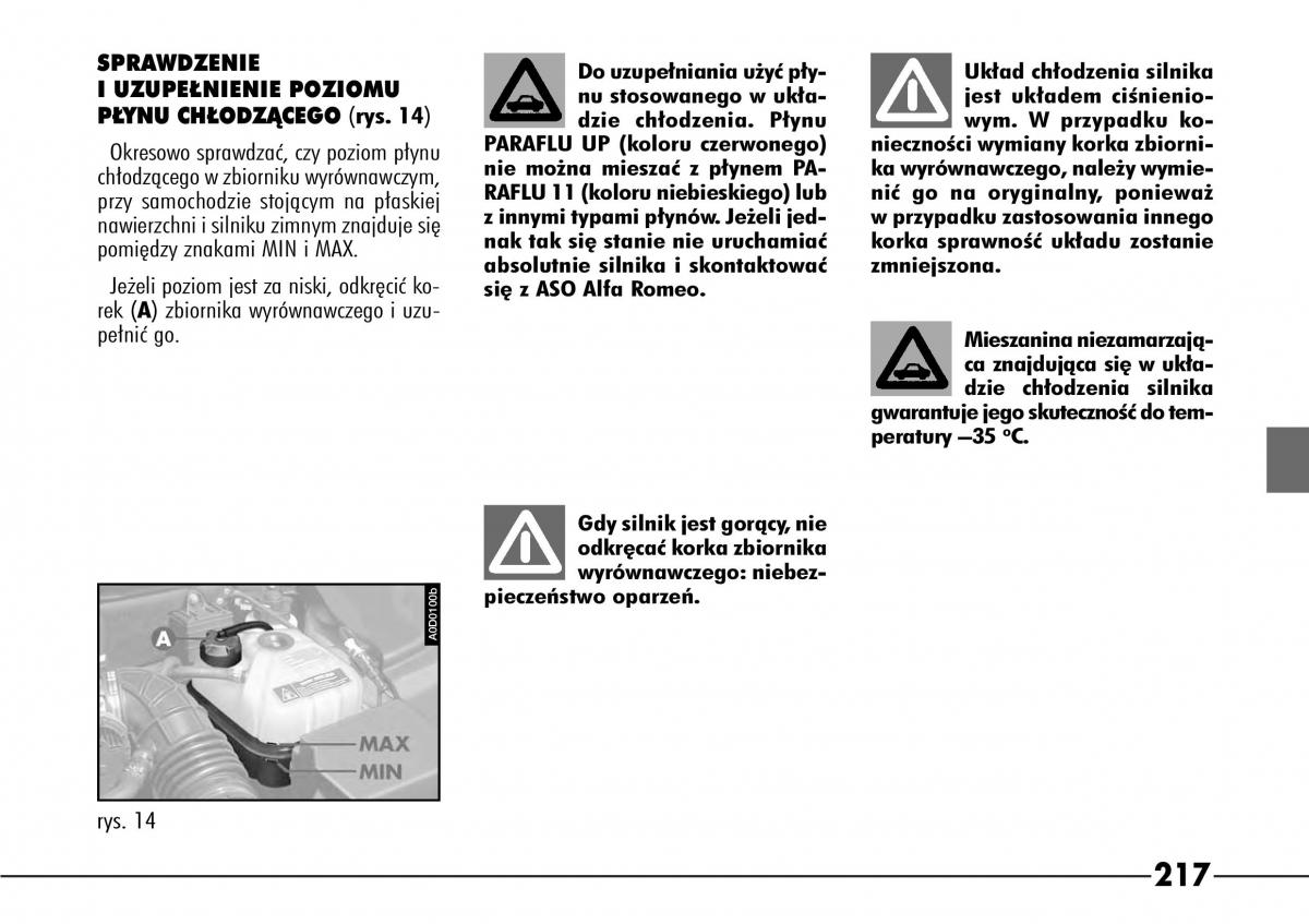 Alfa Romeo 166 instrukcja obslugi / page 218