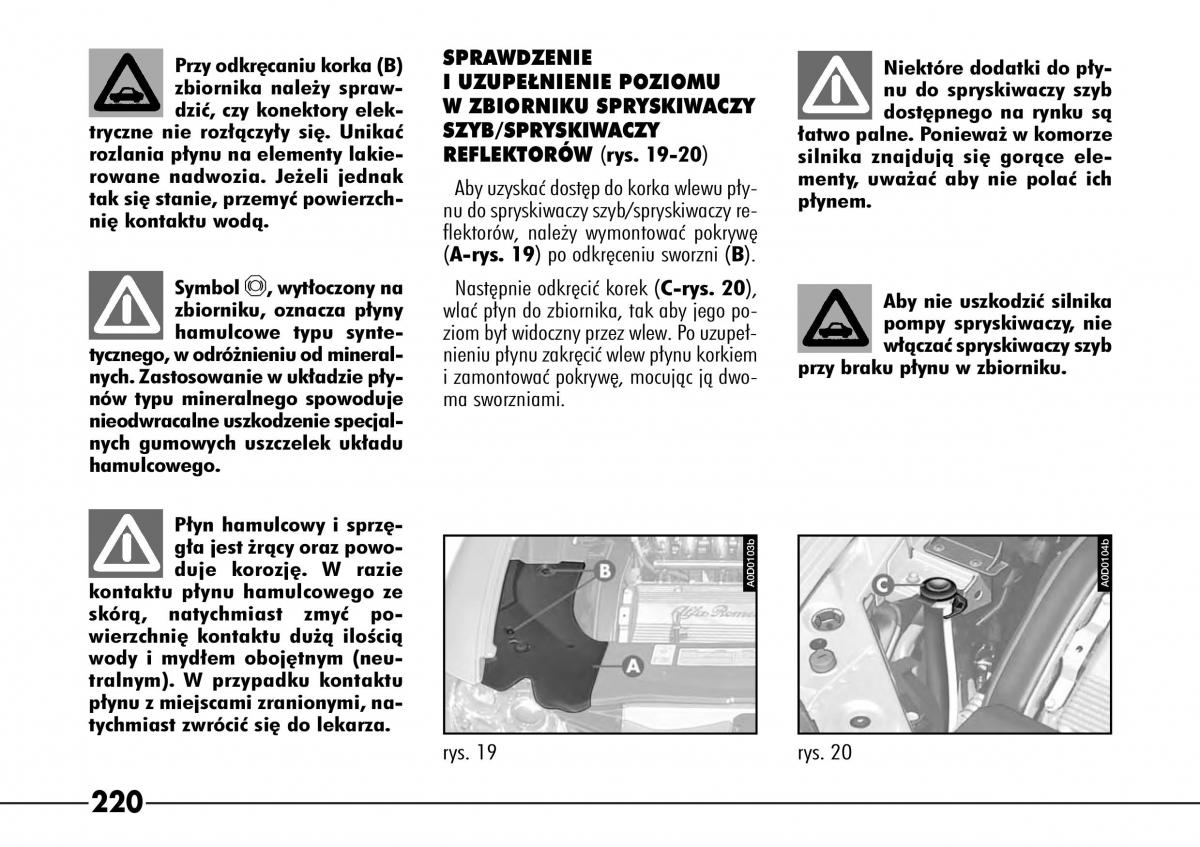 Alfa Romeo 166 instrukcja obslugi / page 221