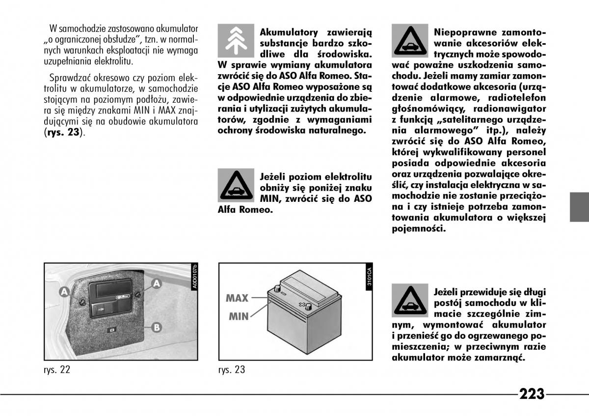 Alfa Romeo 166 instrukcja obslugi / page 224