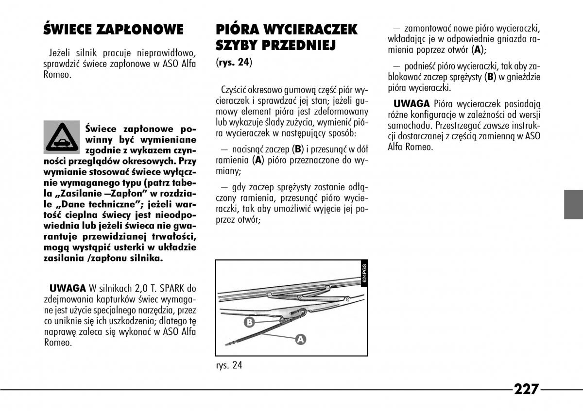 Alfa Romeo 166 instrukcja obslugi / page 228