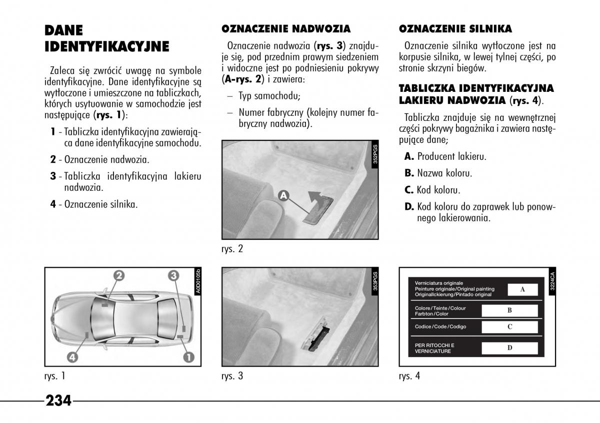 Alfa Romeo 166 instrukcja obslugi / page 235