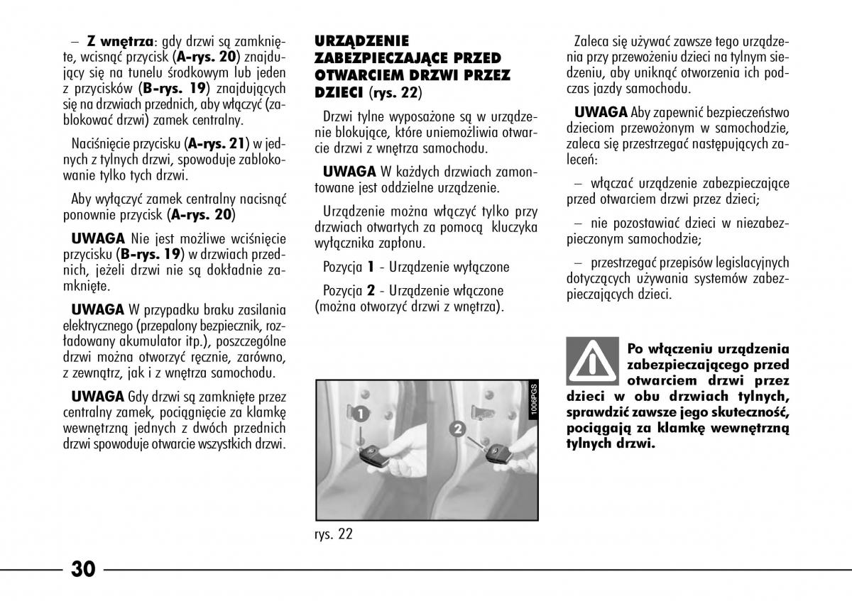 Alfa Romeo 166 instrukcja obslugi / page 31