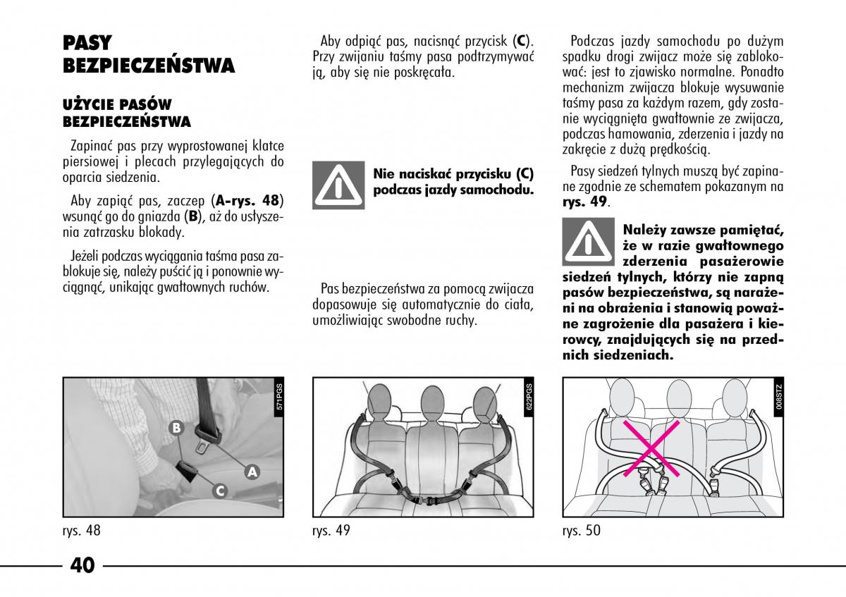 Alfa Romeo 166 instrukcja obslugi / page 41