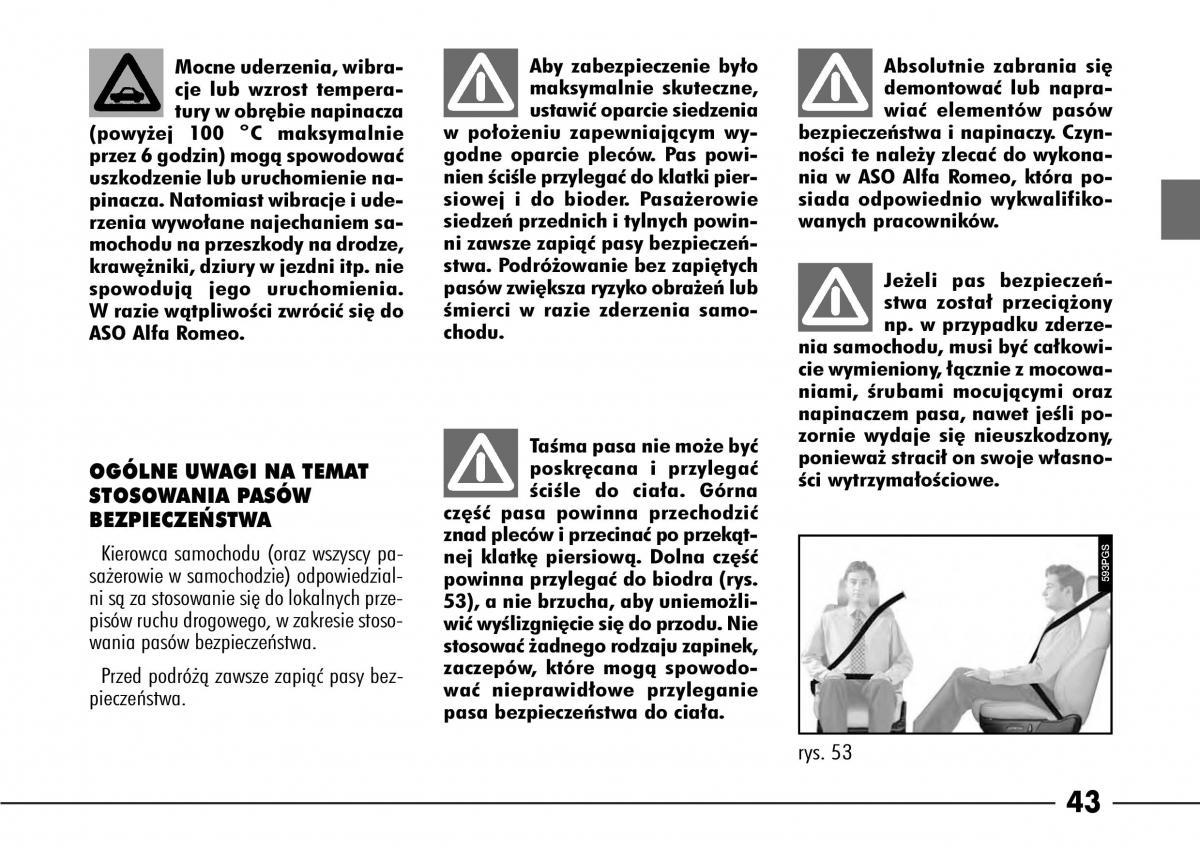 Alfa Romeo 166 instrukcja obslugi / page 44