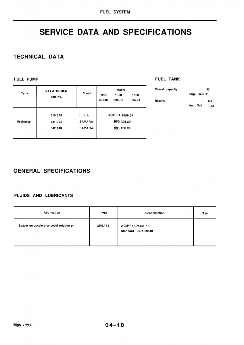 Alfa Romeo 33 owners manual / page 81