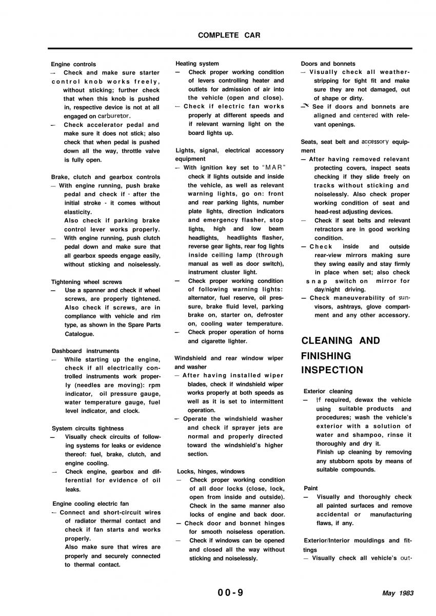 Alfa Romeo 33 owners manual / page 9