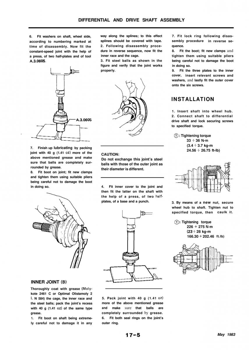 Alfa Romeo 33 owners manual / page 187