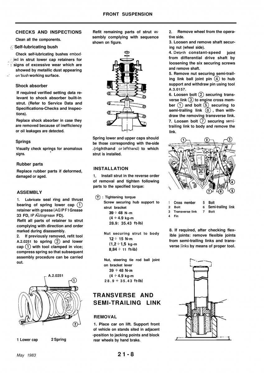 Alfa Romeo 33 owners manual / page 195