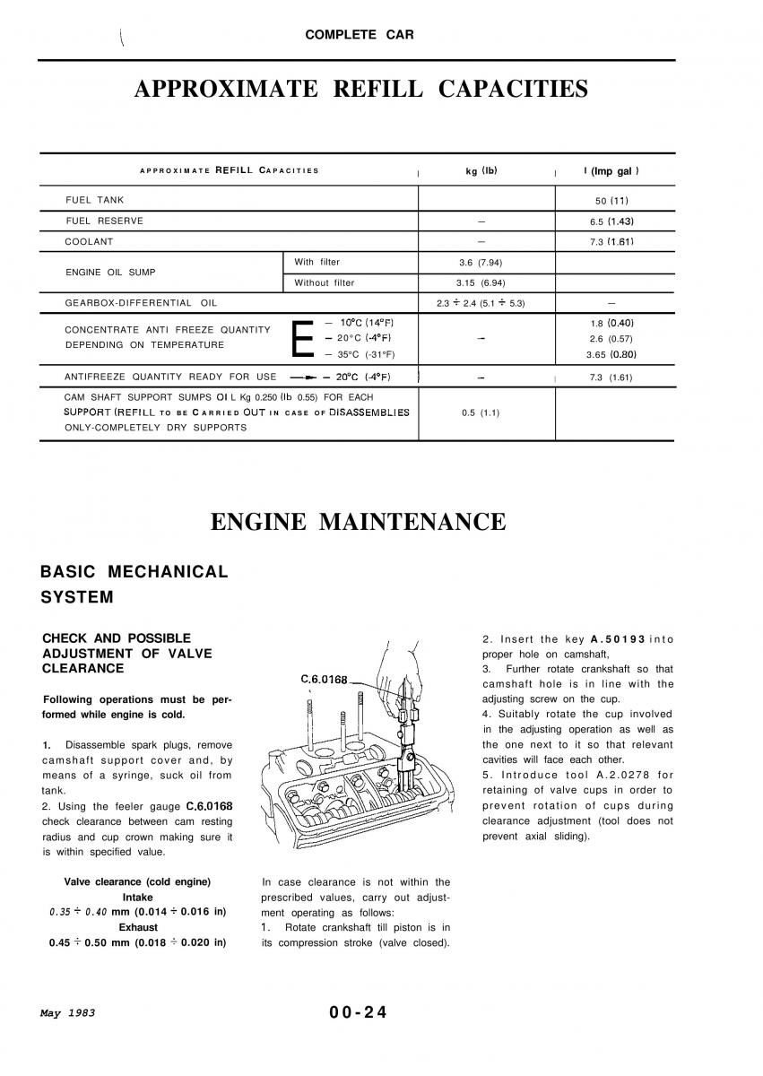 Alfa Romeo 33 owners manual / page 21