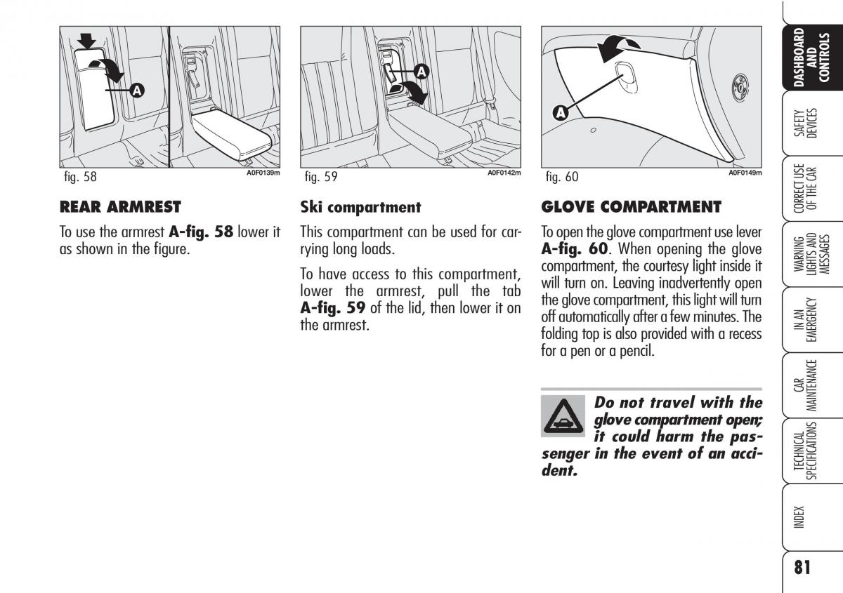 Alfa Romeo Brara Spider owners manual / page 82